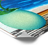 Poster Océan dans ma fenêtre (Coin)