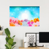 Poster Océan de corail (Bureau à domicile)