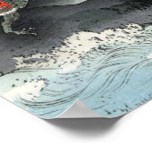 Poster Ocean Dragon Rising to Mt Fuji HOKUSAI Ukiyo-e (Coin)