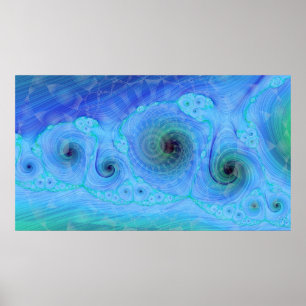 Poster Ocean Dream Geo Fractal