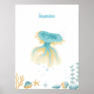 Poster Ocean Dreams Discovery Jellyfish Personnalisable