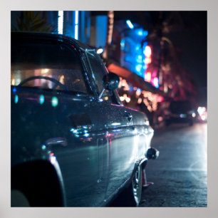 Poster Ocean Drive vintage car