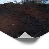 Poster Océan hawaïen Vagues Aqua Surf bleu Turquoise Lava (Coin)