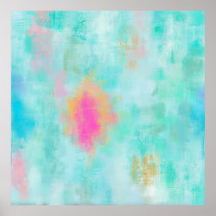 Poster Ocean Joyride - Blue Turquoise Abstrait Art