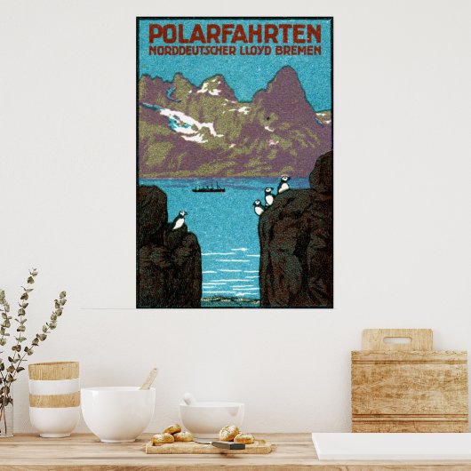 Poster Ocean Liner 1910 (Cuisine)