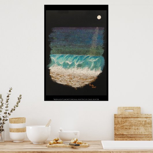 Poster Océan lunaire (Cuisine)