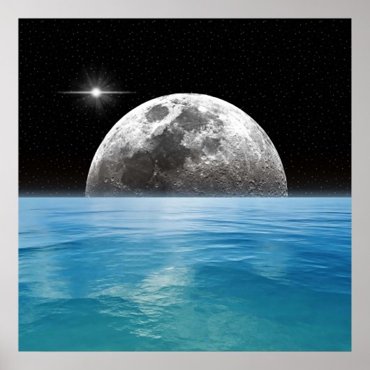 Poster Océan lunaire (Devant)