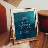 Poster Océan Lunatique Aquarelle Cette Bougie Brûle Maria