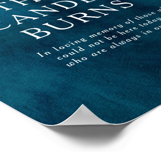 Poster Océan Lunatique Aquarelle Cette Bougie Brûle Maria (Coin)