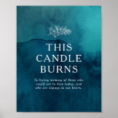 Poster Océan Lunatique Aquarelle Cette Bougie Brûle Maria (Devant)