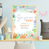 Poster Océan Mer à Bientôt Bébé Été