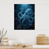 Poster Ocean Octopus Abyssal Depths (Cuisine)