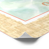 Poster Ocean Orange Seahorse (Coin)