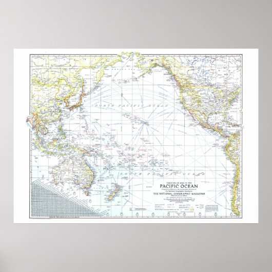 Poster " Océan Pacifique : 1942 Le théâtre de guerre... (Devant)