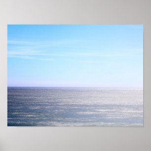 Poster Océan Pacifique Horizon Couleur 16x20