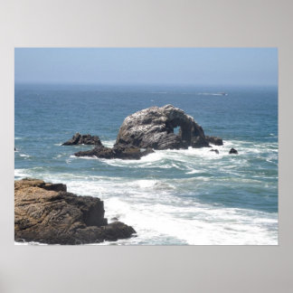 Poster Océan Pacifique, San Francisco, Californie