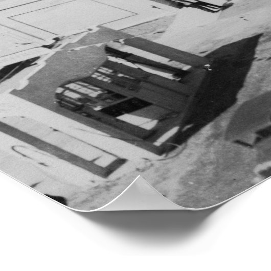 Poster Ocean Park, WA - Vue sur la plage, Vieilles voitur (Coin)