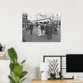 Poster Ocean Pier à Atlantic City 1902 (Bureau à domicile)