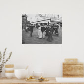 Poster Ocean Pier à Atlantic City 1902 (Cuisine)