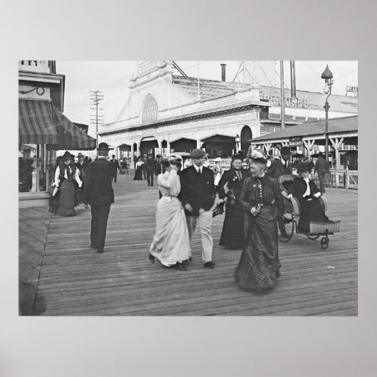 Poster Ocean Pier à Atlantic City 1902 (Devant)