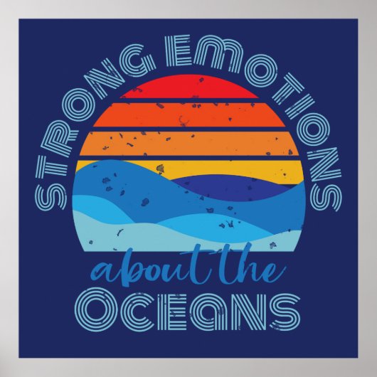 Poster Ocean Sing Retro Sunset (Devant)