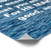 Poster Ocean Sunrise, avec Écriture Verse Matthieu 5:43 (Coin)