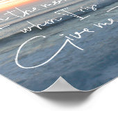Poster Ocean Sunrise : Donnez-moi Jésus Citation (Coin)