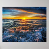 Poster Ocean Sunset (Devant)