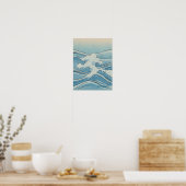 Poster Ocean Wave Art Print – Japanese Woodblock Style (Cuisine)
