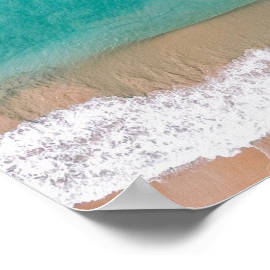 Poster Ocean Wave, Beach Wedding Bienvenue (Coin)