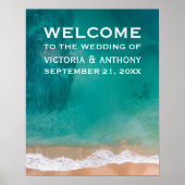 Poster Ocean Wave, Beach Wedding Bienvenue (Devant)