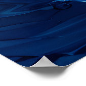 Poster Ocean Wave Fluid Art Sunset Glow Abstract (Coin)