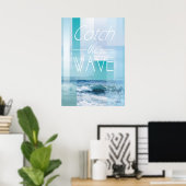 Poster Ocean Waves - Catch the Wave | blues abstraites (Bureau à domicile)