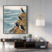 Poster Ocean Waves Nature Illustration