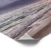 Poster Ocean Waves Sandy Beach Sunset (Coin)
