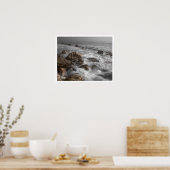 Poster Ocean Waves sur Rocky Beach (Cuisine)