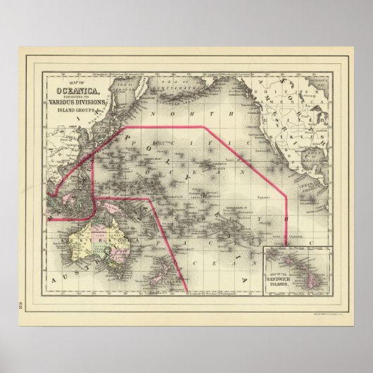 Poster Océanica, Sandwich Islands 2 (Devant)
