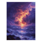 Poster Oceano y cielo embravecidos: surrealismo  (Devant)