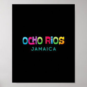 Poster Ocho Rios Jamaïque Design Tropical Rétro