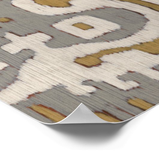 Poster Ochre Ikat I (Coin)