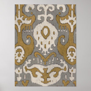 Poster Ochre Ikat II