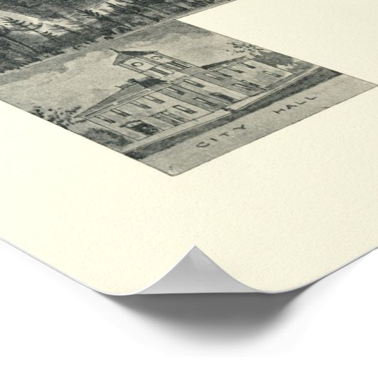 Poster Ocilla, GA Panoramic Map - 1908 (Coin)