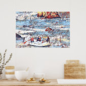 Poster Ocoee River Tennessee Peinture de rafting en eau v (Cuisine)