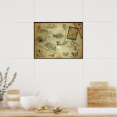 Poster Ocotillo Wells Treasure Carte de la Californie du  (Cuisine)