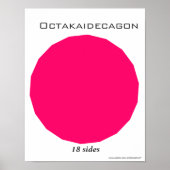 Poster Octakaidecagon en Polygone (Devant)