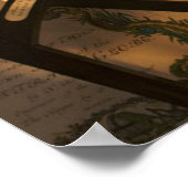 Poster Octant, Boussole Et Télescope Sur Carte Nautique (Coin)