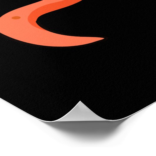 Poster Octo-prose Funny Octopus Pun Dark BG (Coin)