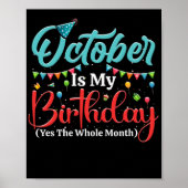 Poster October Is My Birthday (Devant)