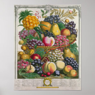 Poster Octobre, à partir de "Douze mois de fruits"