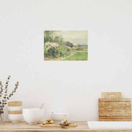 Poster Octobre Fleurs (Cuisine)